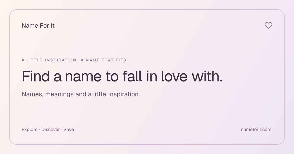 Share preview for Name For It