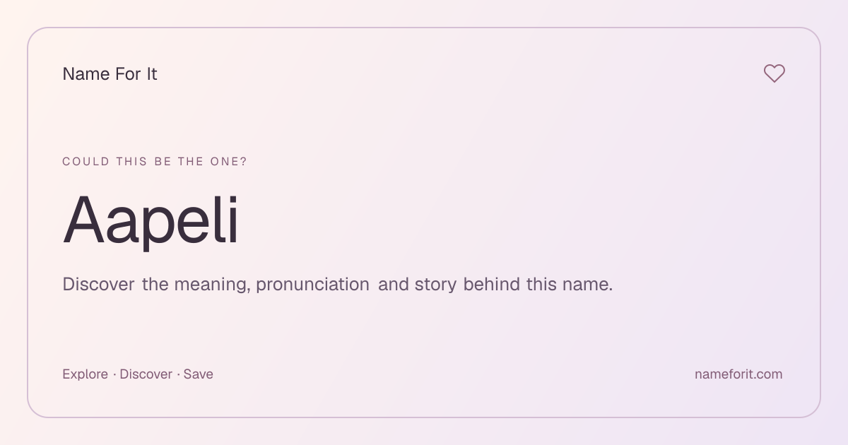 Share preview for Name For It