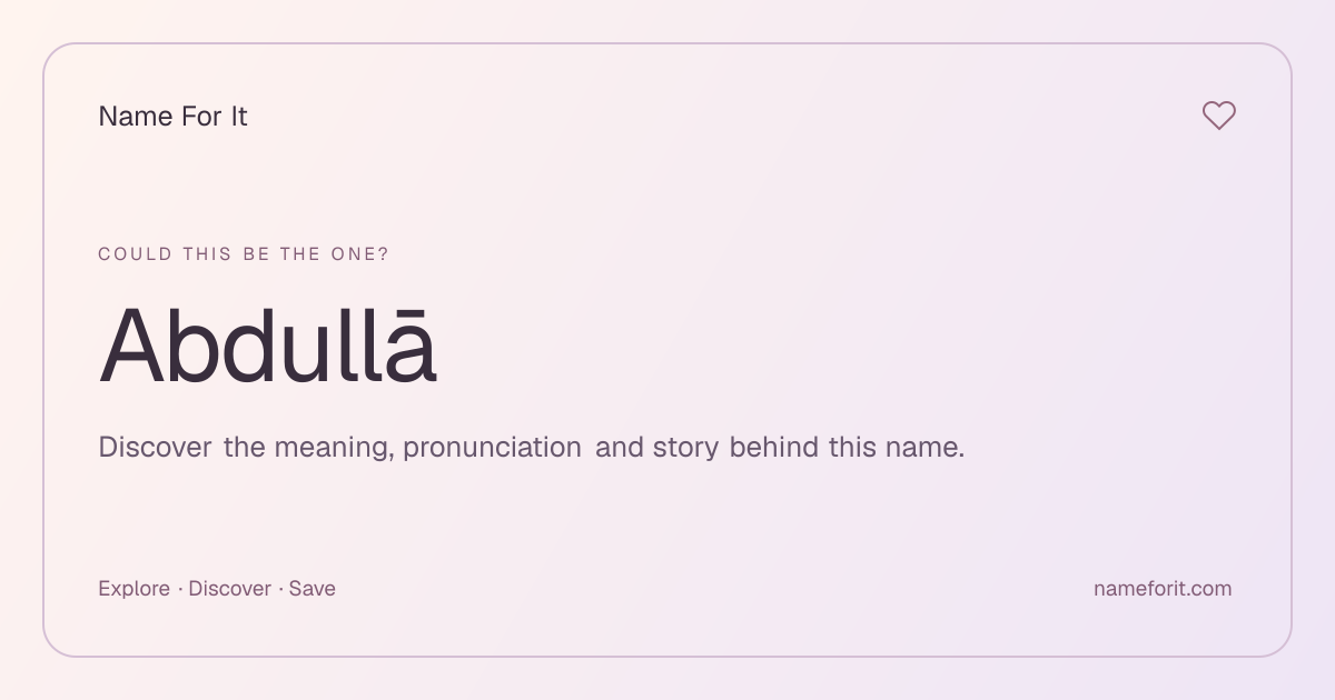 Share preview for Name For It