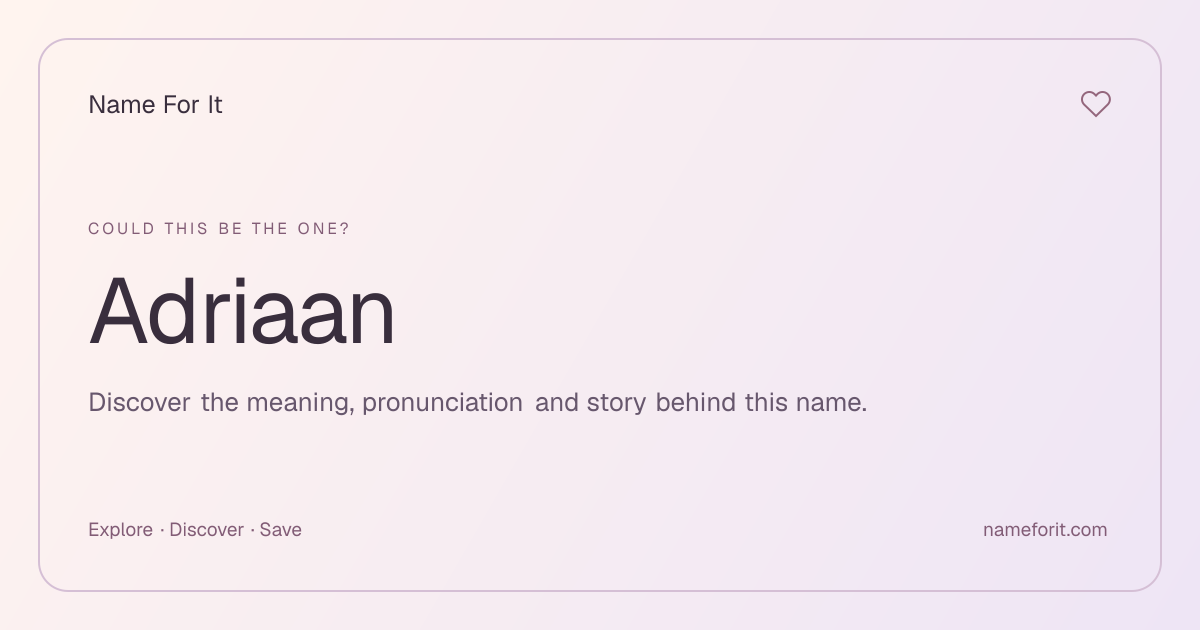 Share preview for Name For It
