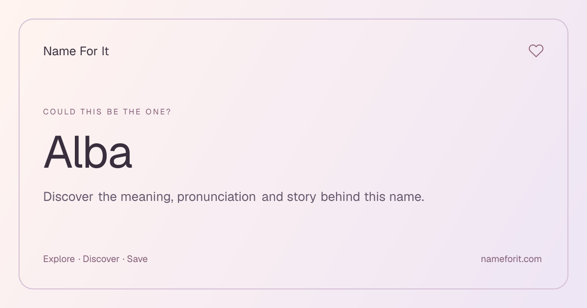 Share preview for Name For It