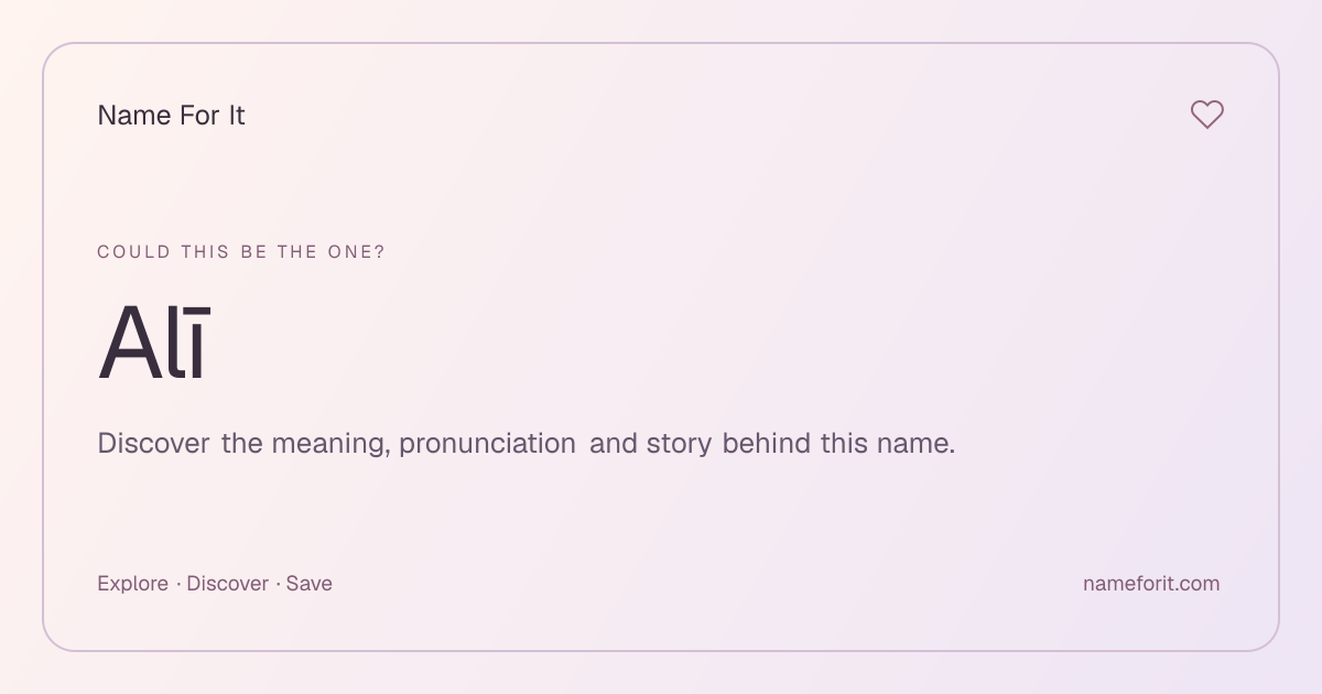 Share preview for Name For It