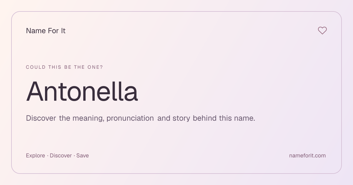 Share preview for Name For It