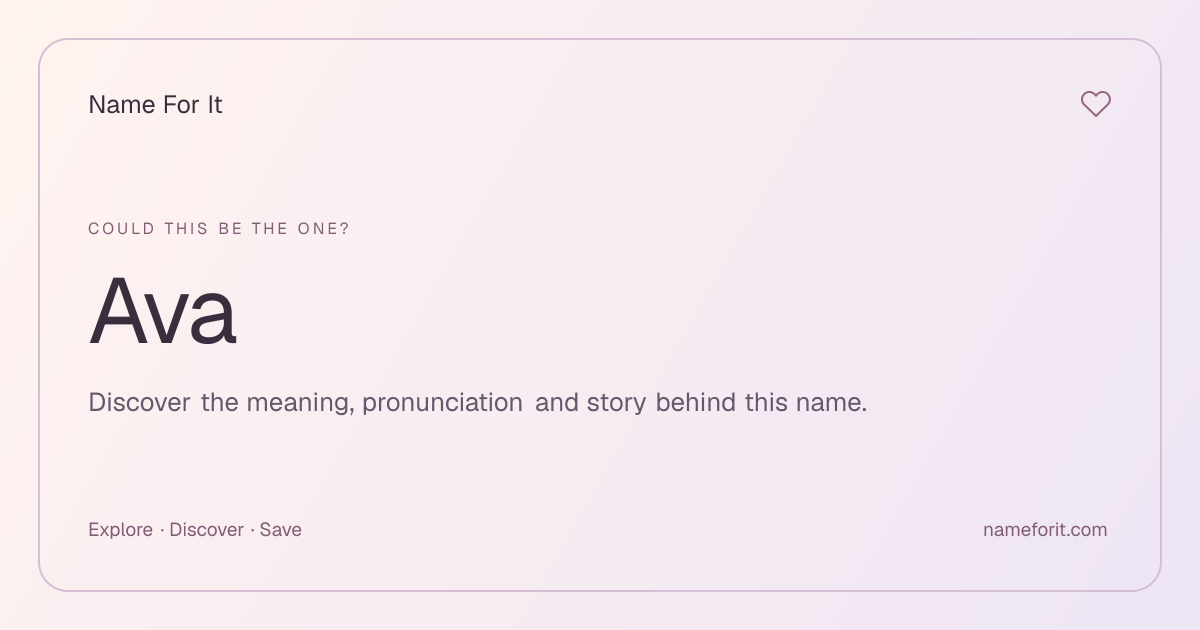 Share preview for Name For It