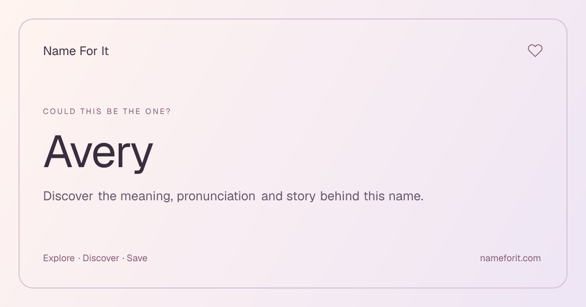 Share preview for Name For It