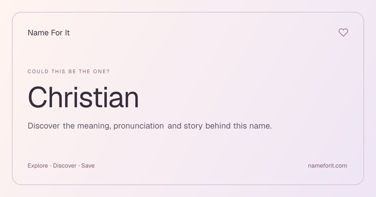 Share preview for Name For It