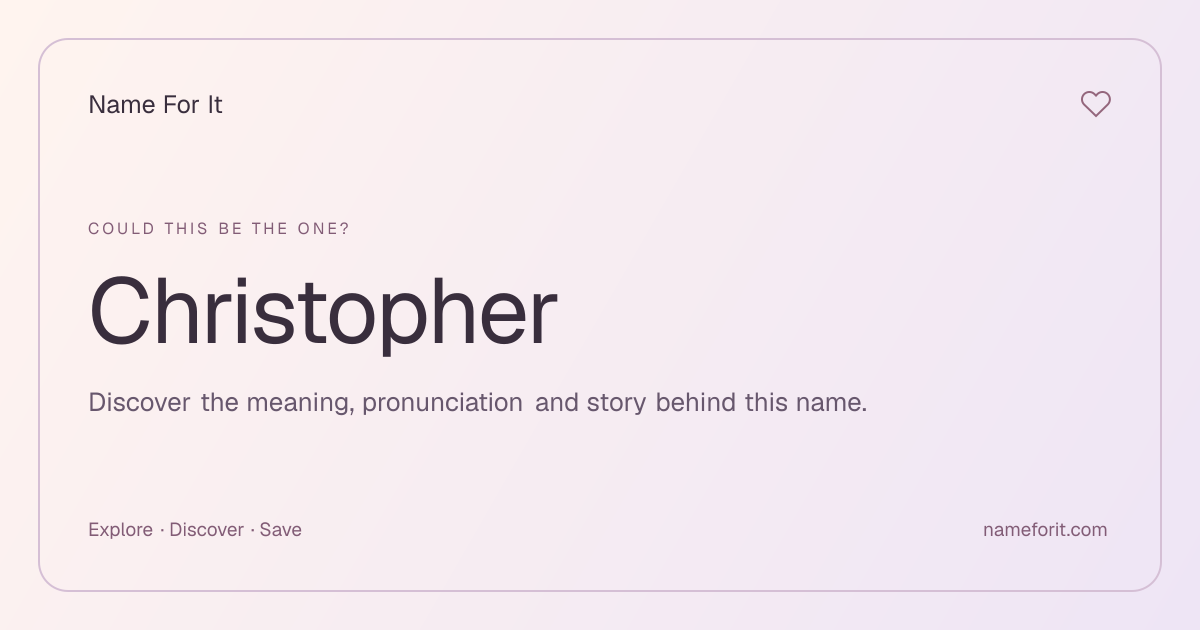 Share preview for Name For It