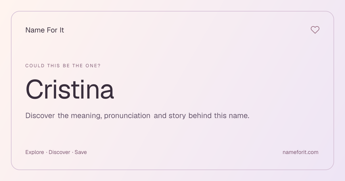 Share preview for Name For It