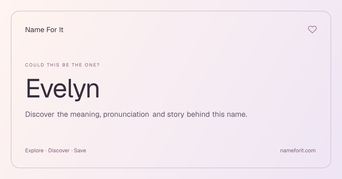 Share preview for Name For It